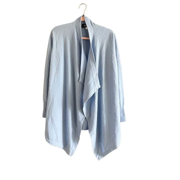 Soft by Naadam Womens Light Blue 100% Cashmere Open Front Cardigan Size Small - Picture 14 of 16